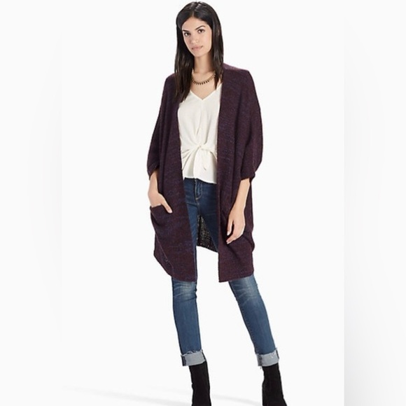 Lucky Brand Oversized Dolman Sleeve Cardigan Purple Size XS/S - Picture 1 of 7